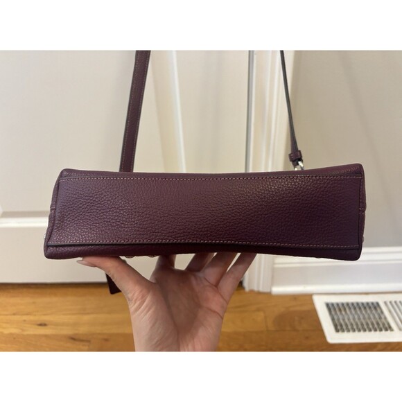 Coach CM031 Charlotte Leather Shoulder Crossbody Bag Rivets Deep Berry Studded - Picture 10 of 14